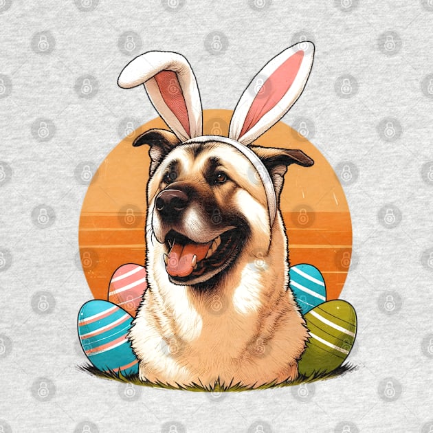 Anatolian Shepherd Dog in Bunny Ears Easter Festivity by ArtRUs